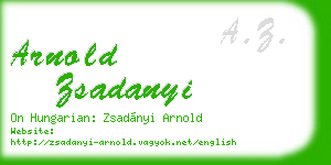 arnold zsadanyi business card