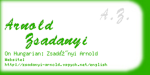 arnold zsadanyi business card
